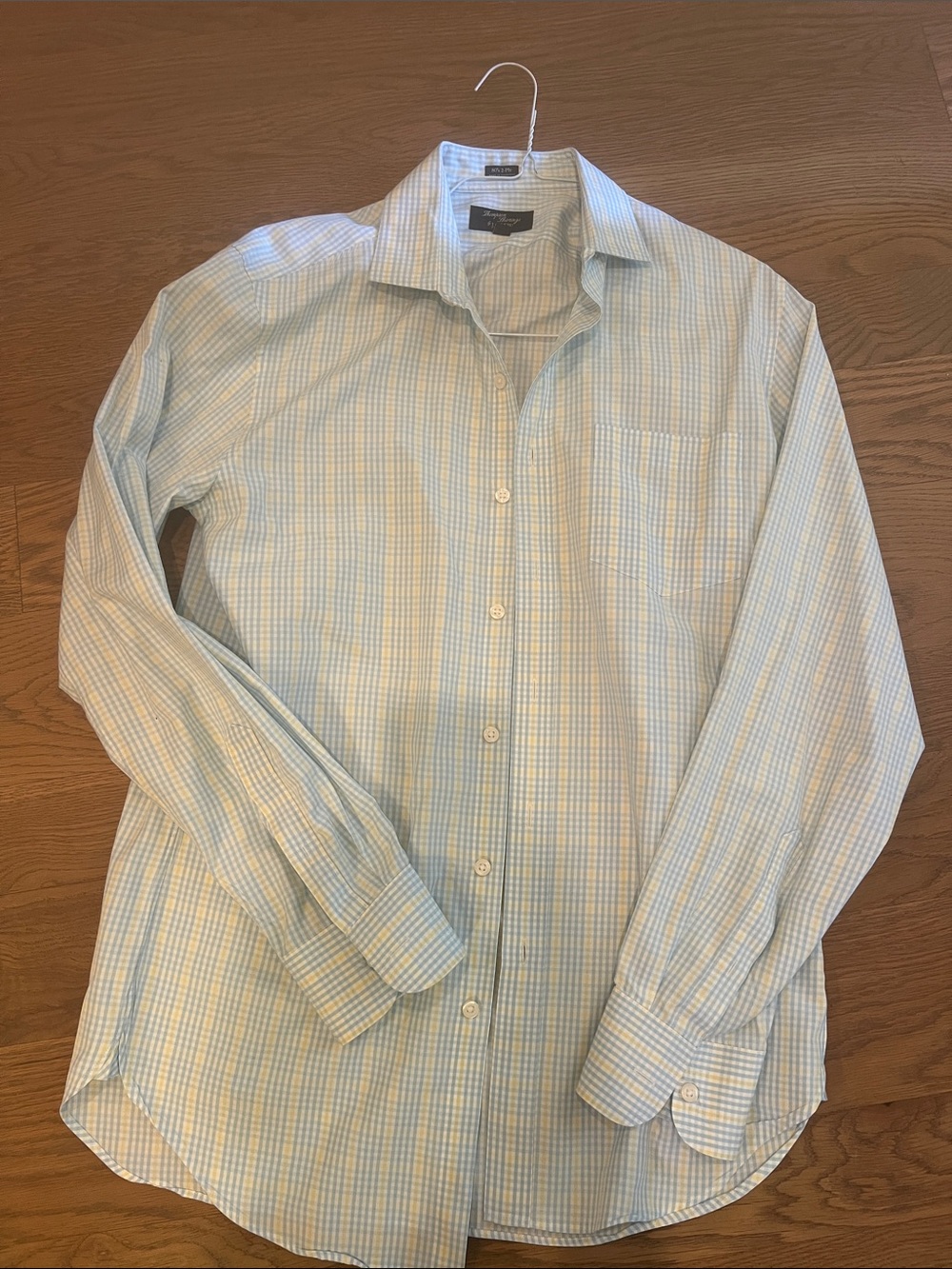 J. Crew Light Blue and White Plaid Men’s Dress Shirt